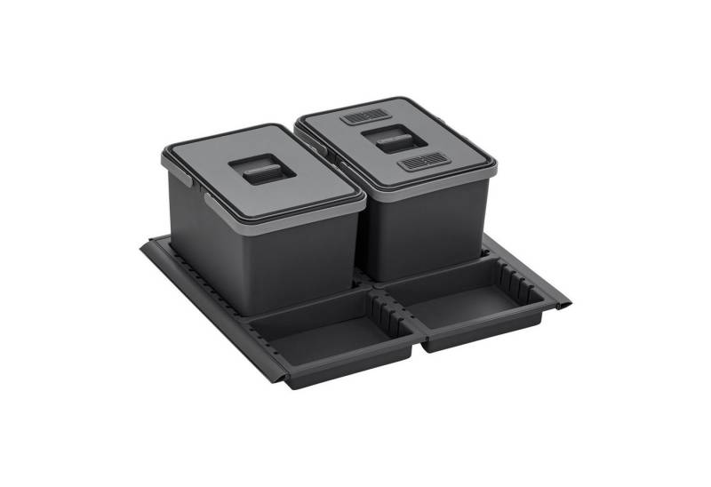 SO-TECH® Mülleimer Abfallsammler Metropolis 12+12L mit Deckel, Abfallsystem für Auszug Korpusbreite 60 cm von SO-TECH®