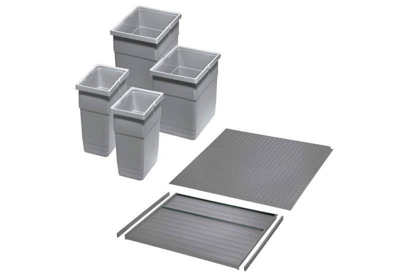 SO-TECH® Mülltrennsystem Ninka Abfalltrennsystem eins2vier 39 L KB 600 mm, alugrau, Höhe 275 mm von SO-TECH®