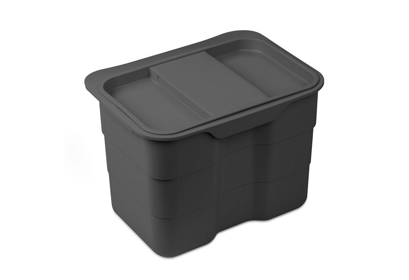 SO-TECH® Mülltrennsystem essensa biobin mit Deckel 4,2 L Multifunktionsbehälter, Biomülleimer anhrazit von SO-TECH®