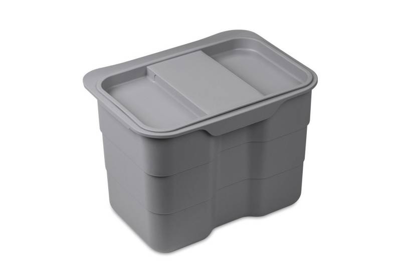 SO-TECH® Mülltrennsystem essensa biobin mit Deckel 4,2 L Multifunktionsbehälter, Biomülleimer grau von SO-TECH®