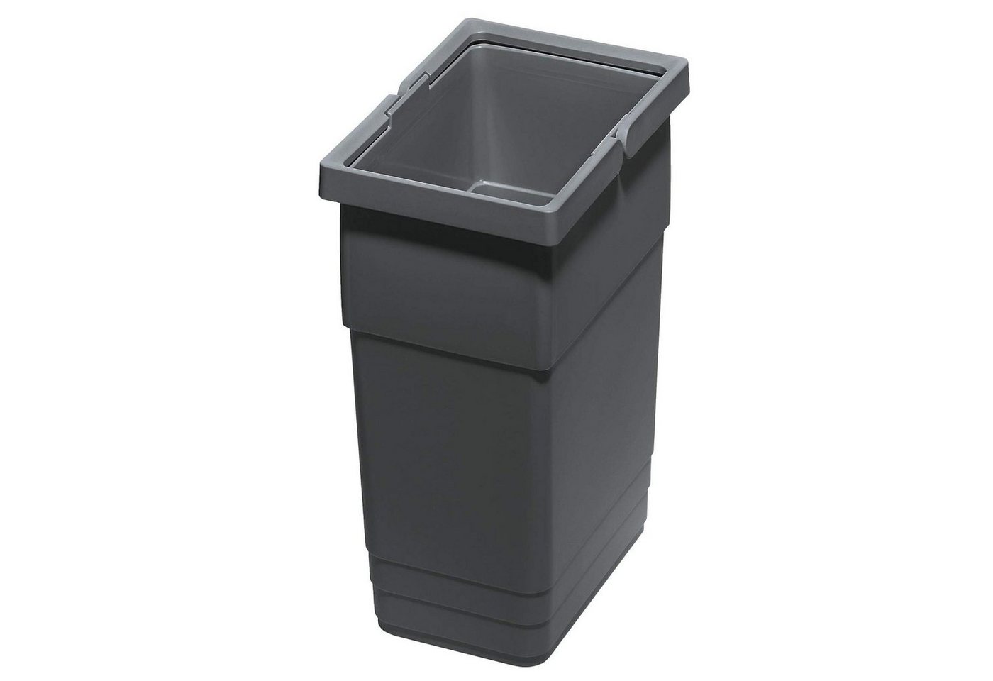 SO-TECH® Mülltrennsystem Ninka eins2vier Abfallsammler Höhe: 275 mm Volumen: 6 Liter, 210 x 140 mm dunkelgrau Komposteimer Recycling-Mülleimer von SO-TECH®
