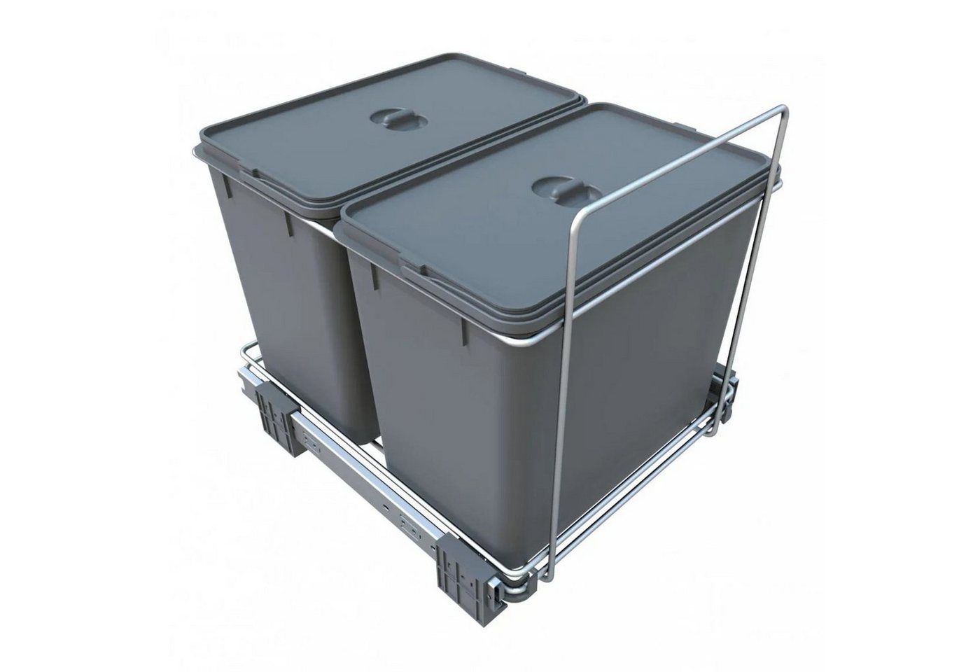 SO-TECH® Mülltrennsystem Abfallsammler Ecofil PF02A 18+18L mit Deckel, Abfallsystem für Korpusbreite ab 40 cm von SO-TECH®