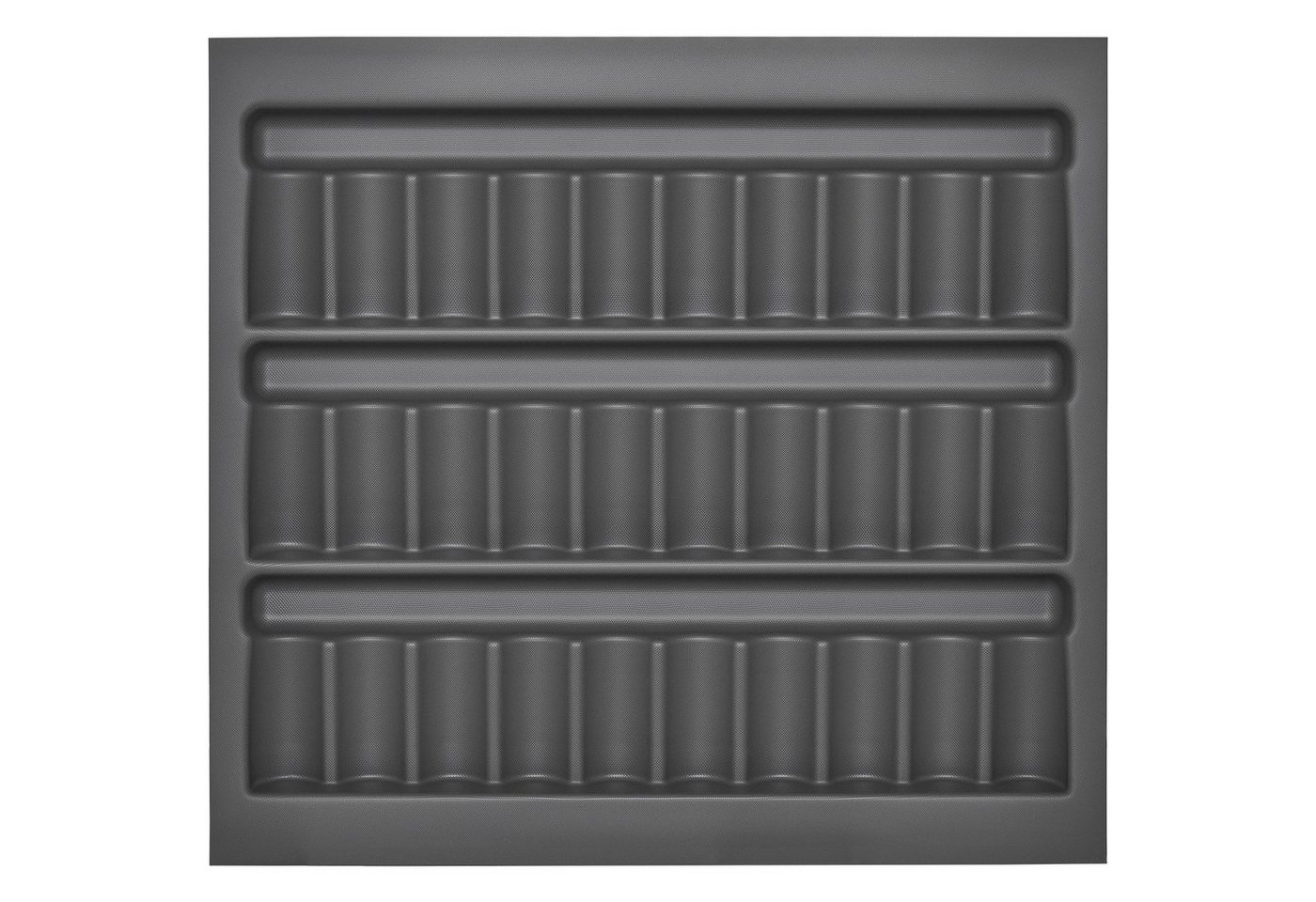SO-TECH® Schubkasteneinsatz Orga-Box I für Optifit / blum Tandembox im 60er Schrank, Gewürzdoseneinsatz 513 x 473 x 28 oriongrau Antirutsch von SO-TECH®