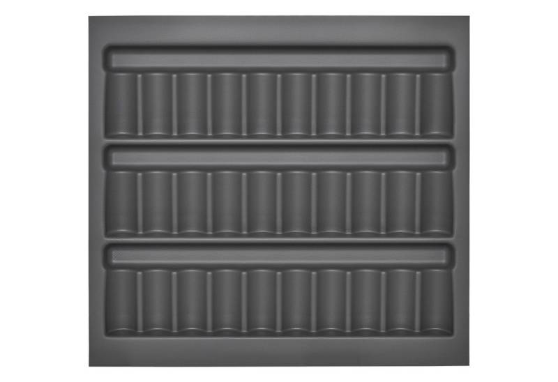 SO-TECH® Schubkasteneinsatz Orga-Box I für Optifit / blum Tandembox im 60er Schrank, Gewürzdoseneinsatz 513 x 473 x 28 oriongrau Antirutsch von SO-TECH®