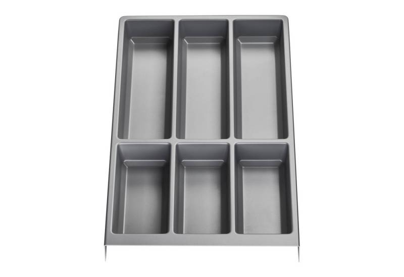 SO-TECH® Schubladeneinsatz SEPARADO Individual (300 x 474 x 51 mm) ab 40cm Schrankbreite (1 St), Besteckeinsatz silbergrau genarbt für Besteck von SO-TECH®