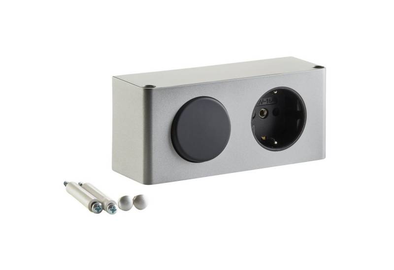 SO-TECH® Steckdose Powerbox für Spiegelschränke silbergrau inkl. Lichtschalter, 1-St., Stromversorgung für 230 V von SO-TECH®