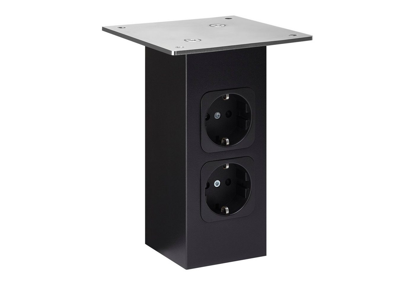 SO-TECH® Tischaufsatz Barkonsole, Tragkraft bis 30 kg, Länge 70 mm, Breite 70 mm, (1-St), Höhe 170 mm, schwarz mit Steckdosen von SO-TECH®