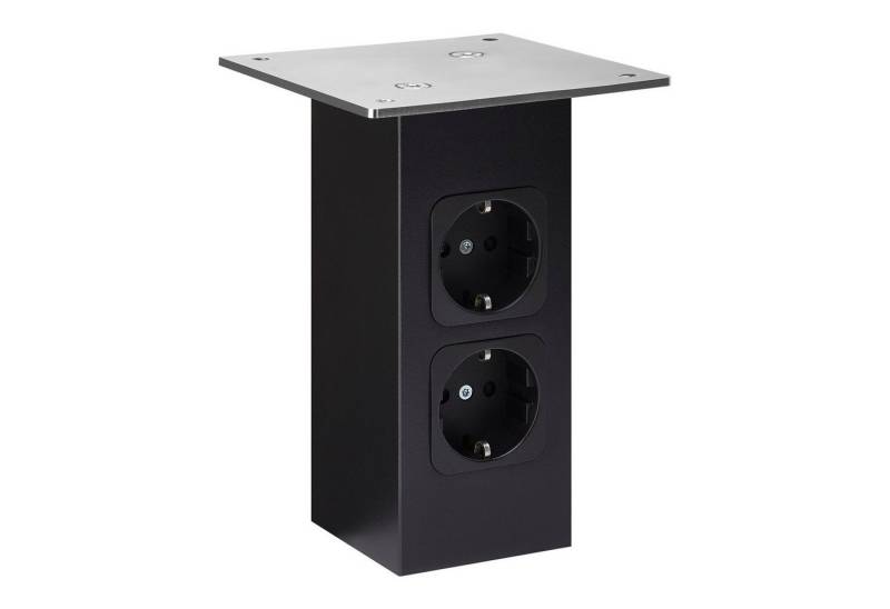 SO-TECH® Tischaufsatz Barkonsole, Tragkraft bis 30 kg, Länge 70 mm, Breite 70 mm, (1-St), Höhe 170 mm, schwarz mit Steckdosen von SO-TECH®