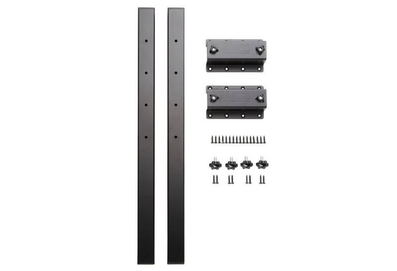 SO-TECH® Tischplatte Verlängerung 600 x 40 x 40 mm schwarz Ansteckbeschlag (2 St), zur Erweiterung von Ess-, Schreib und Küchentischen von SO-TECH®