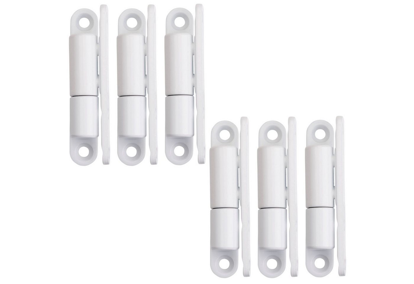 SO-TECH® Türbeschlag Renovierband Türband 15 x 83 mm Scharnier aus Stahl (6 St), für Innentüren zum Aufschrauben, weiß, 6 Stück von SO-TECH®