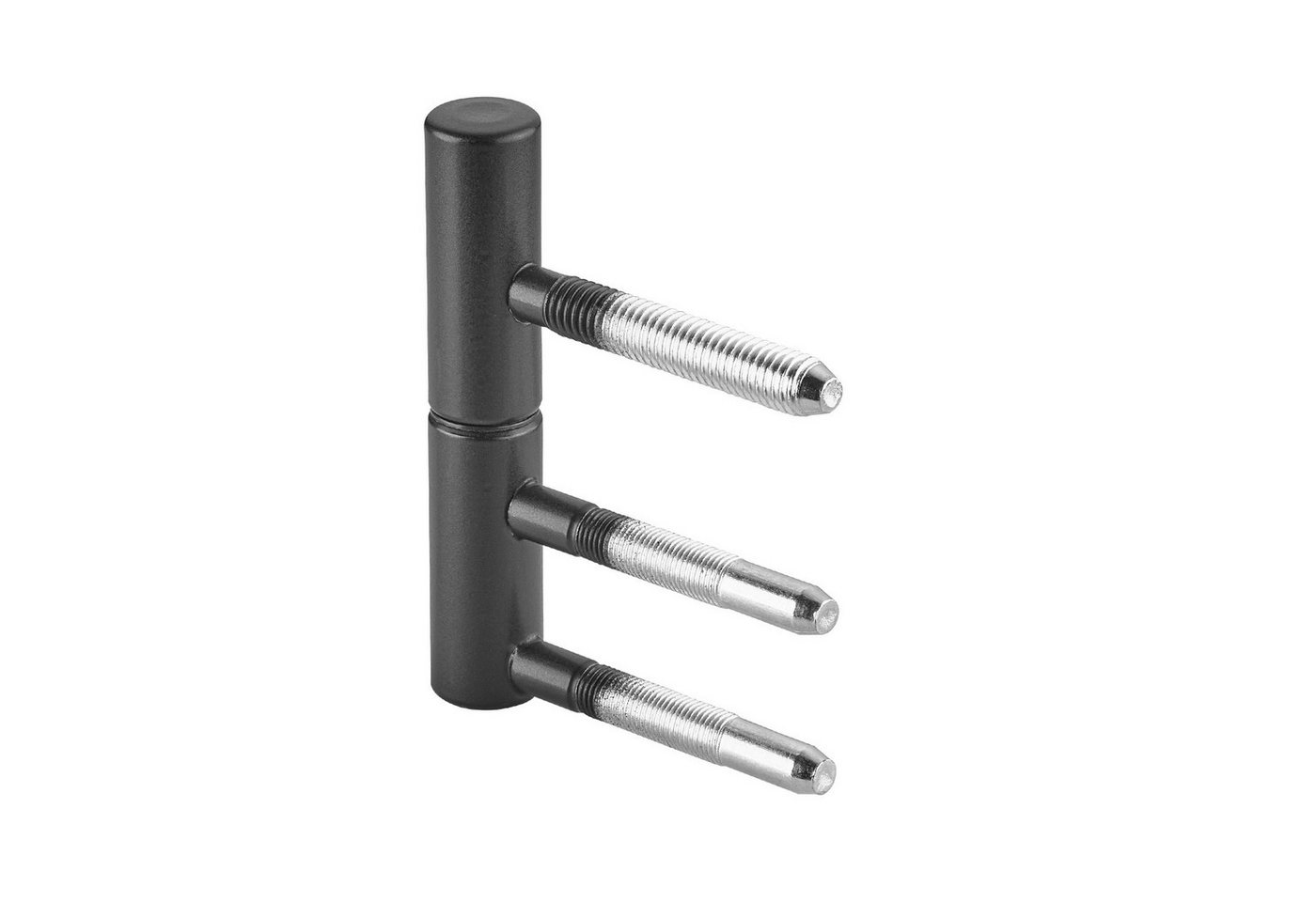 SO-TECH® Türbeschlag Türband OLAV Ø 15 mm schwarz pulverbeschichtet DIN-konform, 2tlg mit 3 Gewindebolzen, Stahl, bis 60 kg Tragkraft, 1 Stück von SO-TECH®