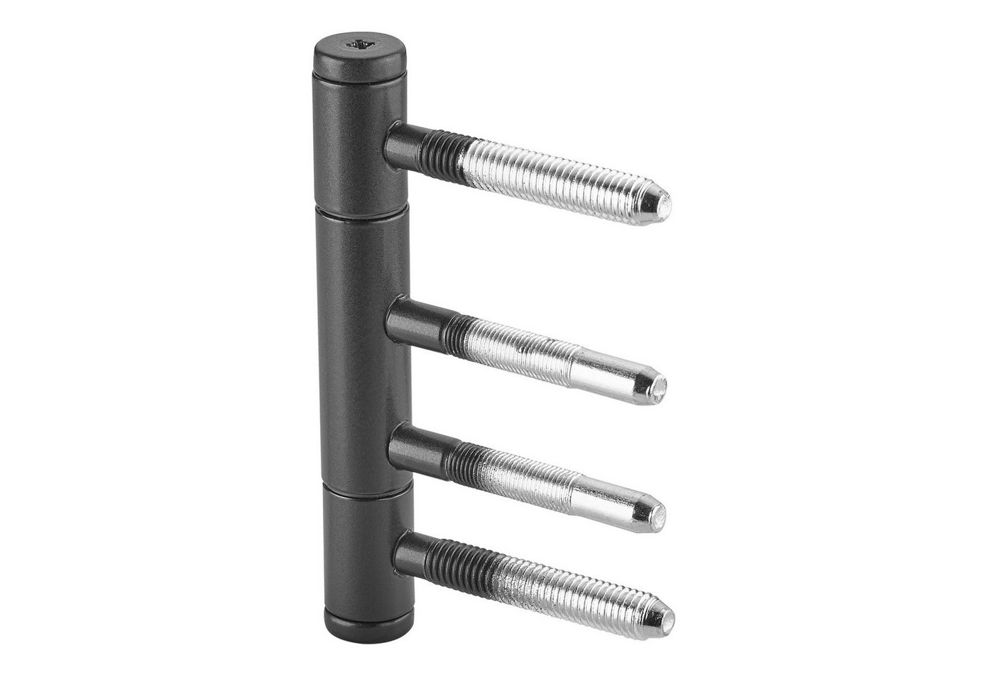 SO-TECH® Türbeschlag Türband OLAV Ø 15 mm schwarz pulverbeschichtet DIN-konform, 3tlg mit 4 Gewindebolzen, Stahl, bis 60 kg Tragkraft, 1 Stück von SO-TECH®