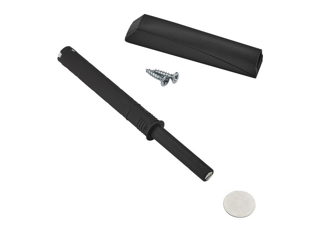 SO-TECH® Türdämpfer K-Push für grifflose Türen Push to open (1 St), Push-To-Open mit Magnetspitze inkl. Einbauadapter anthrazit von SO-TECH®