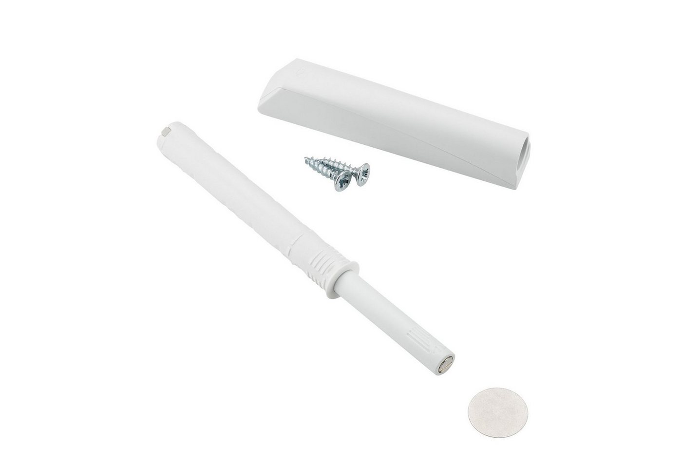 SO-TECH® Türdämpfer K-Push für grifflose Türen Push to open (1 St), Push-To-Open mit Magnetspitze inkl. Einbauadapter weiß von SO-TECH®
