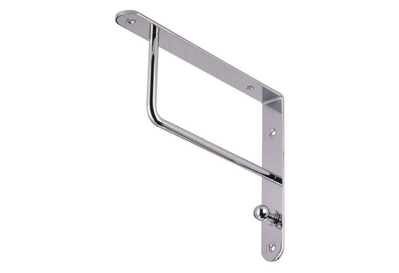 SO-TECH® Wandregalhalter Garderobenkonsole Regalbodenträger RK01 mit Haken, 2-tlg., Chrom poliert, 2 Stück von SO-TECH®