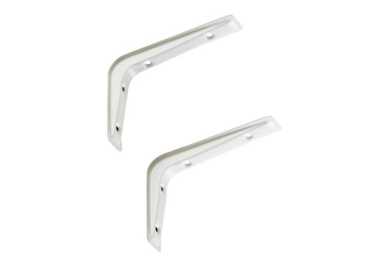 SO-TECH® Wandregalhalter Regalkonsole RK15 Regalwinkel Regalträger Wandkonsole, Regalhalterung weiß 121 x 83 mm, 2 Stück von SO-TECH®