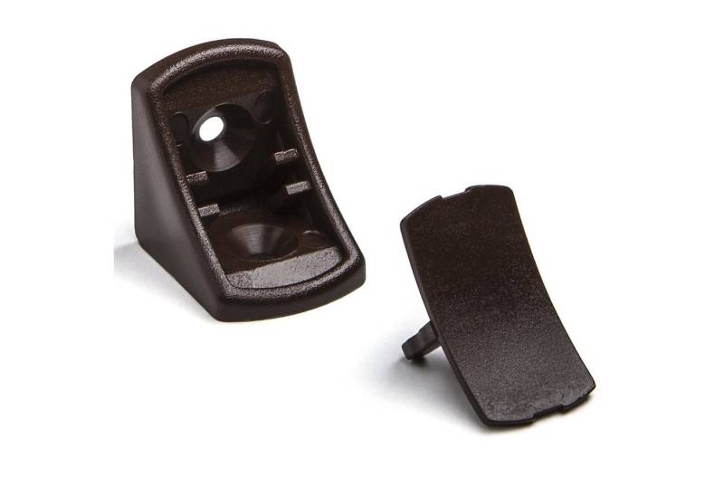 SO-TECH® Winkelbeschlag 100 Stück Korpusverbinder Eckverbinder 24 x 24 x 20 mm mit Abdeckkappe (10 St) von SO-TECH®