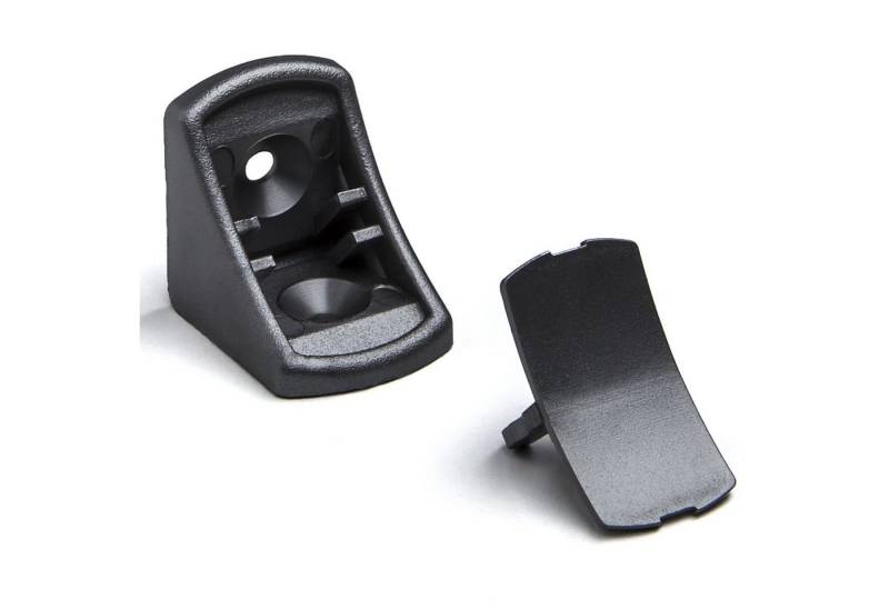SO-TECH® Winkelbeschlag 100 Stück Korpusverbinder Eckverbinder 24 x 24 x 20 mm mit Abdeckkappe (10 St) von SO-TECH®