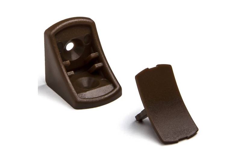 SO-TECH® Winkelbeschlag 100 Stück Korpusverbinder Eckverbinder 24 x 24 x 20 mm mit Abdeckkappe (10 St) von SO-TECH®