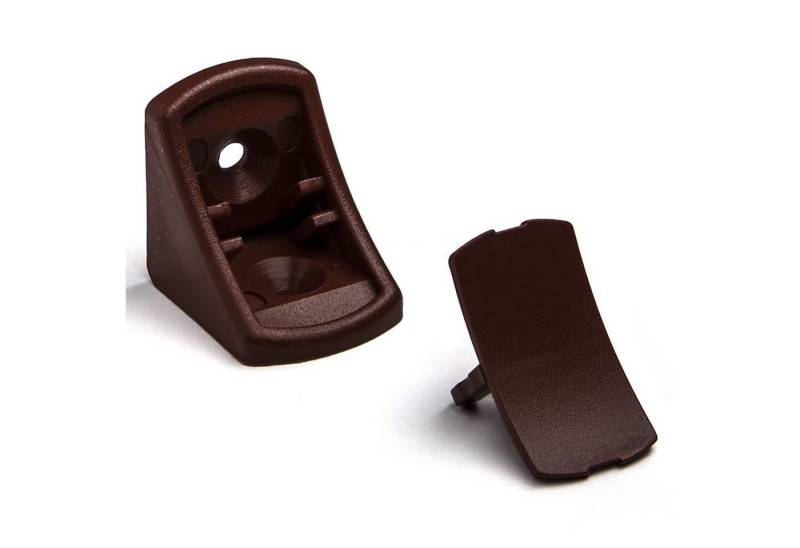 SO-TECH® Winkelbeschlag 100 Stück Korpusverbinder Eckverbinder 24 x 24 x 20 mm mit Abdeckkappe (10 St) von SO-TECH®