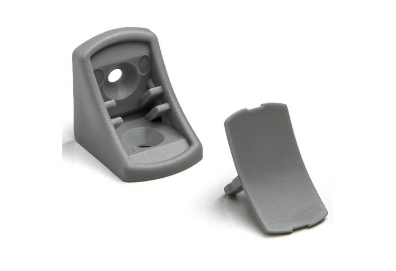 SO-TECH® Winkelbeschlag 100 Stück Korpusverbinder Eckverbinder 24 x 24 x 20 mm mit Abdeckkappe (10 St) von SO-TECH®