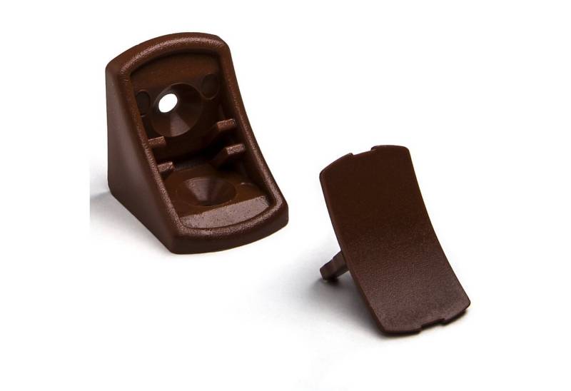 SO-TECH® Winkelbeschlag 100 Stück Korpusverbinder Eckverbinder 24 x 24 x 20 mm mit Abdeckkappe (100 St) von SO-TECH®