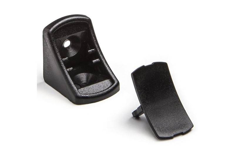 SO-TECH® Winkelbeschlag 100 Stück Korpusverbinder Eckverbinder 24 x 24 x 20 mm mit Abdeckkappe (100 St) von SO-TECH®