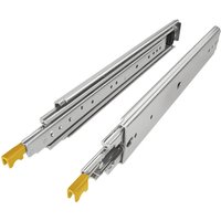 1 Paar sotech Schwerlastauszüge mit Lock-in/out Einrastfunktion mit gelbem Hebel, belastbar bis 200 Kg, Modell KV2-200-H76-L1400-LC 1422,4 mm von SO-TECH
