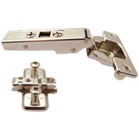 1 x Standardscharnier 107° Eckanschlag + Montageplatte Topf zum Schrauben oder Einpressen 1 x Standardscharnier 107° Eckanschlag + Montageplatte Topf zum Schrauben oder Einpressen von SO-TECH