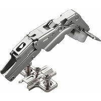 2 x Salice Topfband 155° Serie 200 mit Dämpfer im Topf Bohrbild T45 Mittelanschlag mit Kreuz-Montageplatte Höhe 6 mm mit vormontierten Euroschrauben, von SO-TECH