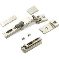 So-tech - 2 x Salice Universalscharnier Push Open für dünne Türen ab 8 mm Stärke 110° inkl. Linear-Montageplatte Höhe 6 mm mit Euroschrauben, von SO-TECH