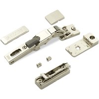 So-tech - 2 x Salice Universalscharnier Push Open mit Negativfeder für dünne Türen ab 8 mm Stärke 110° mit Linear-Montageplatte Höhe 6 mm mit von SO-TECH