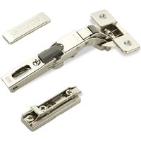 2 x Salice Universalscharniere 110° Bohrbild T45 Push Open für abgerundete, überfälzte und profilierte Türen mit Linear-Montageplatte Höhe 3 mm von SO-TECH