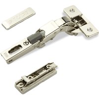 2 x Salice Universalscharniere 110° Bohrbild T45 mit Dämpfer für abgerundete, überfälzte und profilierte Türen mit Linear-Montageplatte Höhe 3 mm von SO-TECH