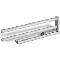 So-tech - 2er Pack - Handtuchhalter 2-armig kurz Aluminiumoptik ausziehbar von SO-TECH