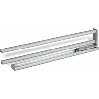 So-tech - 2er Pack - Handtuchhalter 2-armig lang Aluminiumoptik ausziehbar von SO-TECH