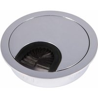 2er Pack - Kabeldurchlass Metall ø 80 mm Chrom poliert mit Bürstendichtung 2er Pack - Kabeldurchlass Metall ø 80 mm Chrom poliert mit Bürstendichtung von SO-TECH