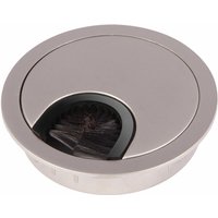 2er Pack - Kabeldurchlass Metall ø 80 mm Edelstahloptik matt mit Bürstendichtung 2er Pack - Kabeldurchlass Metall ø 80 mm Edelstahloptik matt mit Bürstendichtung von SO-TECH
