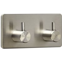 So-tech - 2er Pack - Selbstklebender Garderobenhaken pandora mit Doppelhaken von SO-TECH