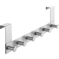 So-tech - sotech Garderobenleiste linea 380 x 110 mm, mit 6 Haken Türhaken Edelstahl matt gebürstet, für Türen mit Falz max. 16 mm 2 Stück von SO-TECH