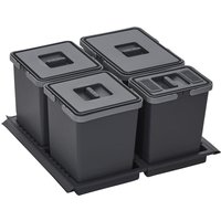 So-tech - Abfallsammler Metropolis 15+10+10+6L mit Deckel Abfallsystem für Korpusbreite 60 cm von SO-TECH