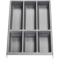 Besteckeinsatz separado Individual silbergrau genarbt (300 x 474 x 51 mm) Schubladeneinsatz ab 40cm Schrankbreite für Besteck von sotech von SO-TECH