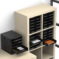 Büroablage Schubladenbox mit 5 Ablagen 275 x 320 x 330 mm von SO-TECH