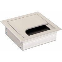 Kabeldurchlass Cavo Kabeldose eckig 80 x 80 mm Silber eloxiert von CAVO