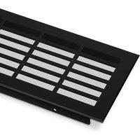 Lüftungsgitter Lochung eckig / schwarz eloxiert l: 250 mm schwarz eloxiert von SO-TECH
