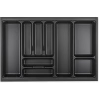 So-tech - orga-box i Besteckeinsatz 719 x 473 lavagrau mit Perlstruktur für Tandembox Antaro / Intivo u. ModernBox im 80er Schrank Besteckaufbewahrung von SO-TECH
