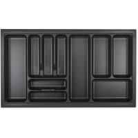 So-tech - orga-box i Besteckeinsatz 819 x 473 lavagrau mit Perlstruktur für Tandembox Antaro / Intivo u. ModernBox im 90er Schrank Besteckkasten von SO-TECH