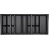 Orga-box - vii Besteckeinsatz Besteckkasten basaltgrau 1200 mm mit Softtouch Oberfläche von ORGA-BOX