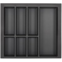 Orga-box - vii Besteckeinsatz Besteckkasten basaltgrau 600 mm mit Softtouch Oberfläche von ORGA-BOX