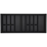Vii Besteckeinsatz Besteckkasten schwarz 1200 mm mit Softtouch Oberfläche - Orga-box von ORGA-BOX
